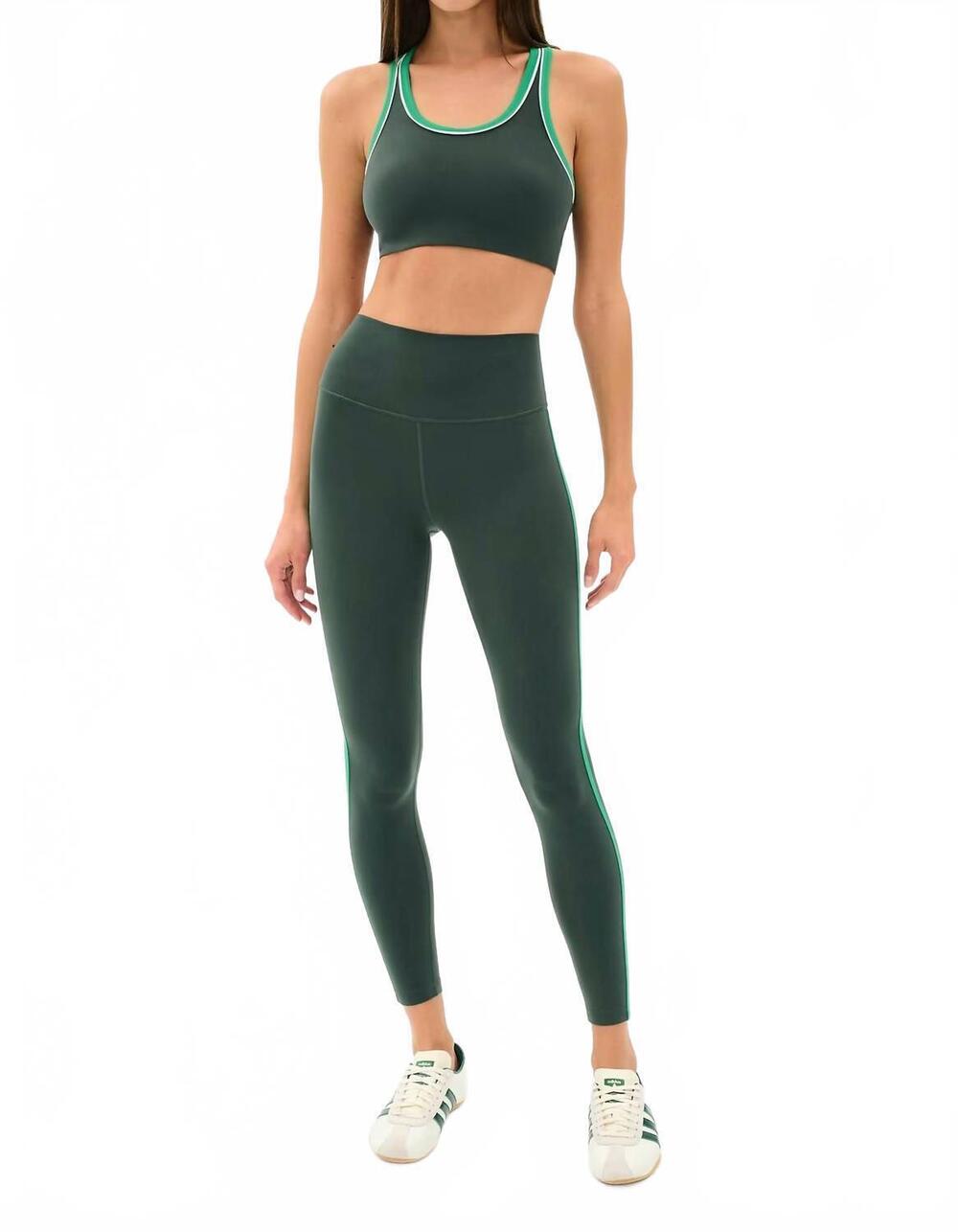 NEW SPLITS59 amber airweight high waist 7/8 leggings in military/spearmint